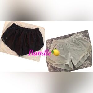 Bundle 2 Pairs Lulu Hottie Hot Shorts in BLK & WHT